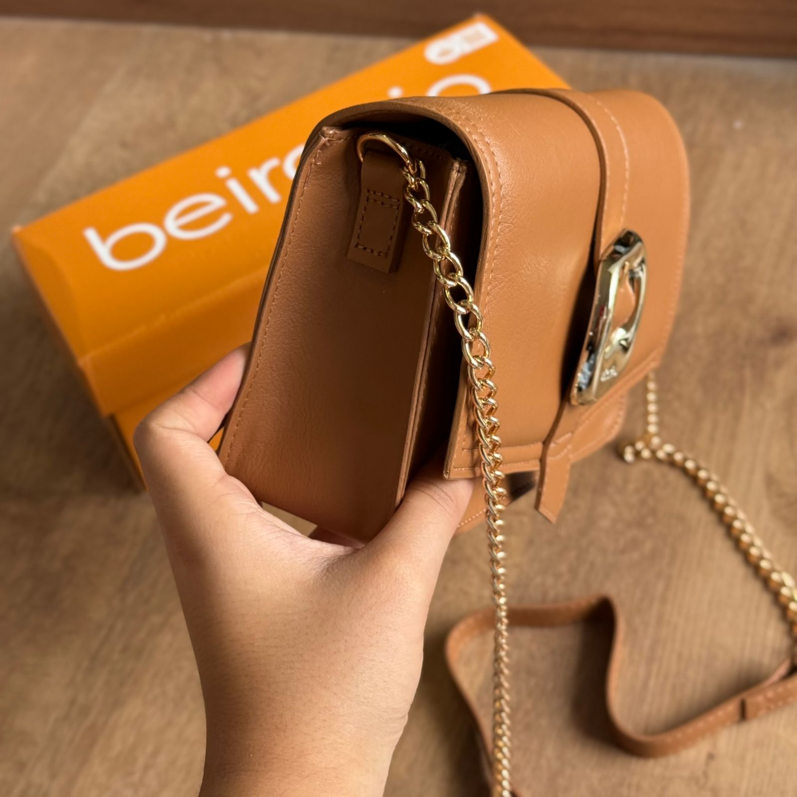 Bolsa Beira Rio Detalhe Dourado 80018.7