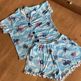 Conjunto Pijama Cropped Ondinha - (Stitch)