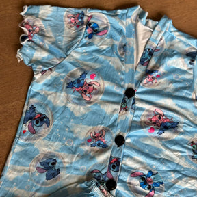 Conjunto Pijama Cropped Ondinha - (Stitch)
