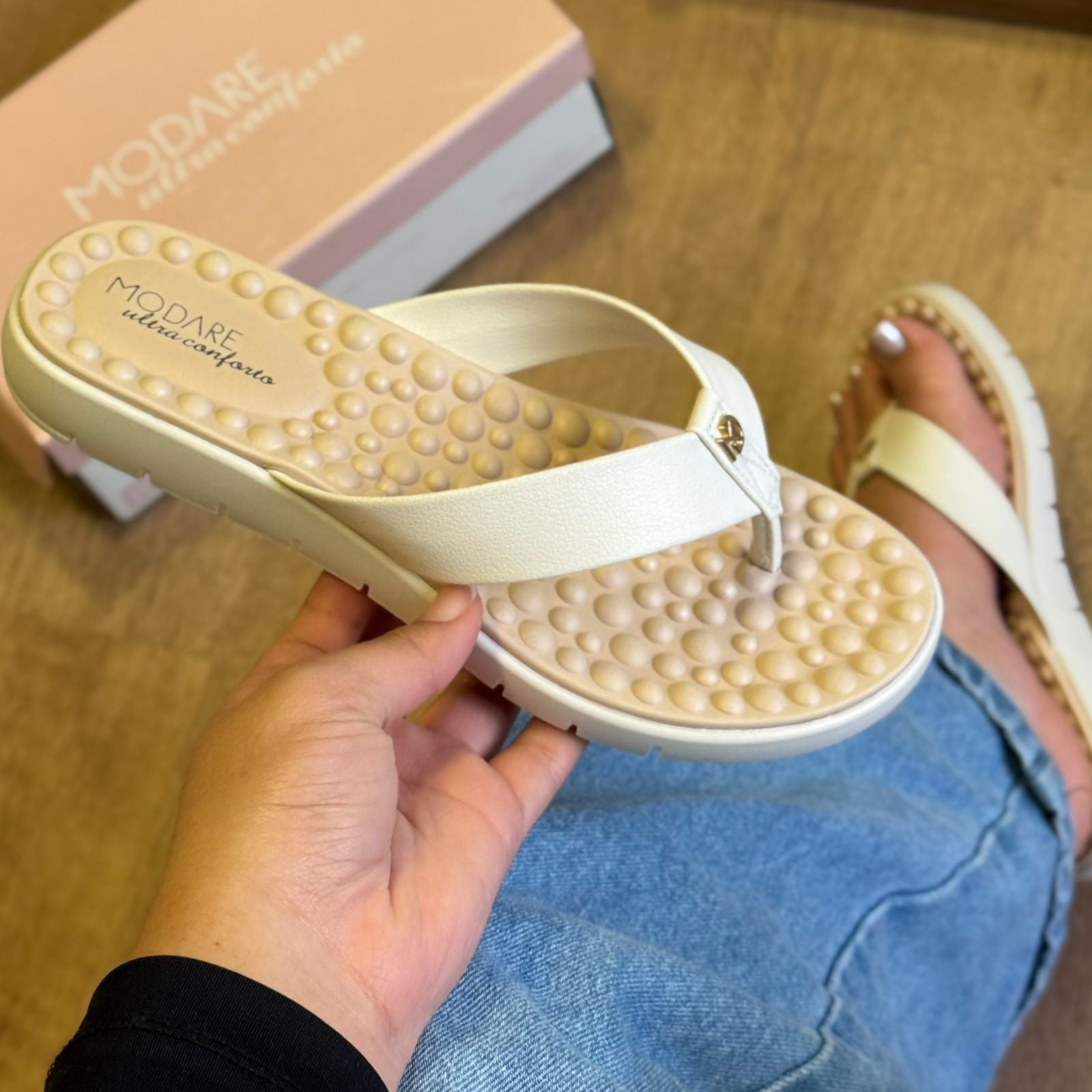 Sandália Rasteirinha Feminina Modare 7162.331