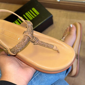 Sandália Santa Lolla Papete com Tiras em Strass 089A.578F.0300