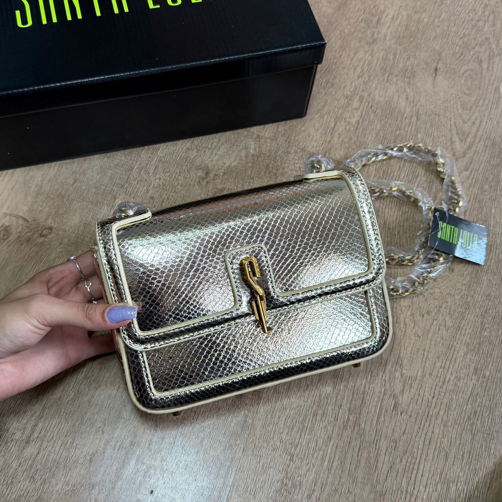 Bolsa Santa Lolla Alça Corrente De Ombro 0470.4BA1