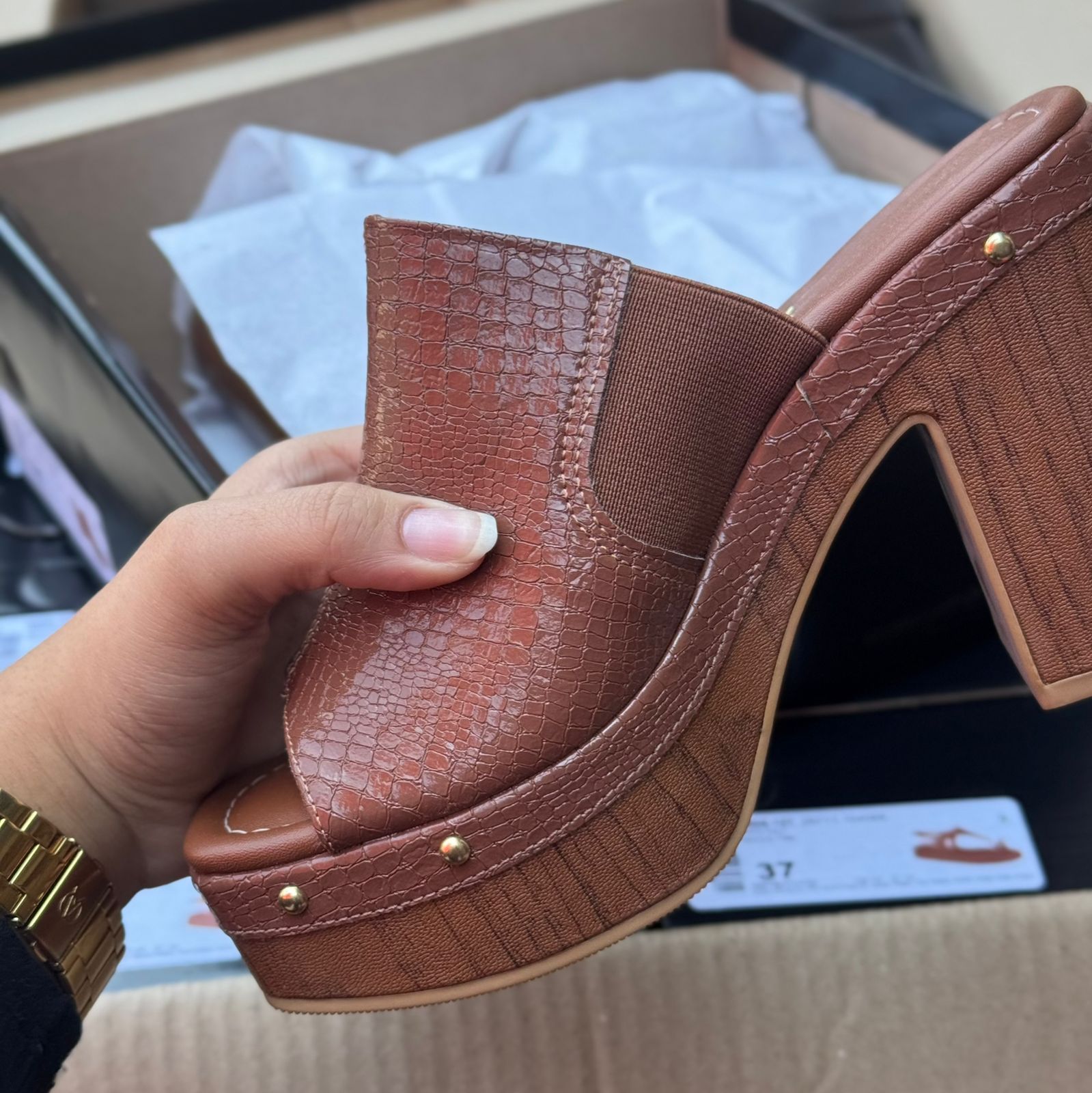 Tamanco Vizzano Slide Croco 6541.205