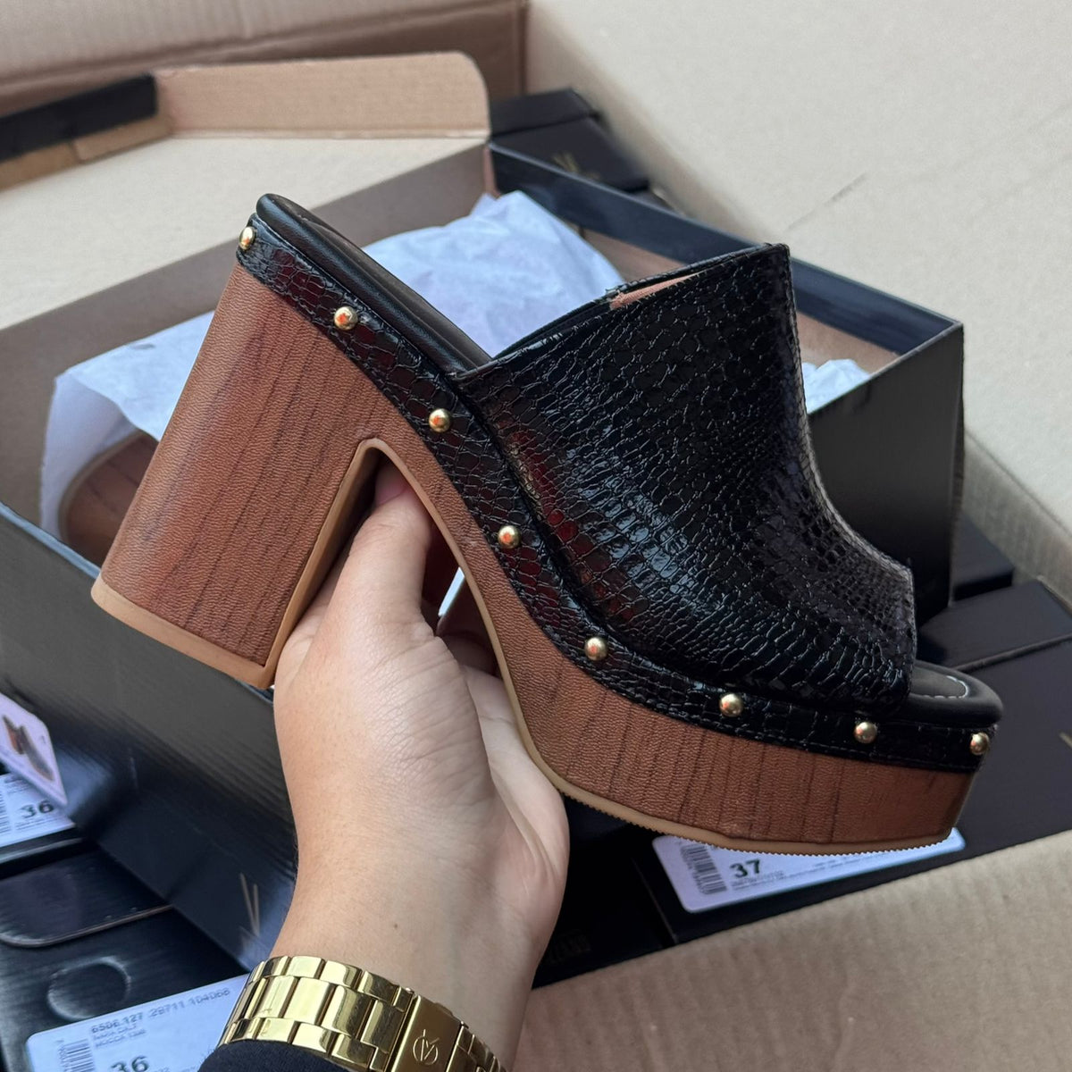 Tamanco Vizzano Slide Croco 6541.205