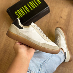 Tênis Santa Lolla Couro Legitimo Camurça 07E0.4AEB.035A