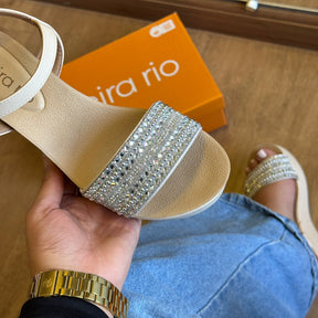 Tamanco Beira Rio Tira em Strass 8407.142