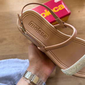 Sandália Moleca Plataforma Tira em Strass 5536.106