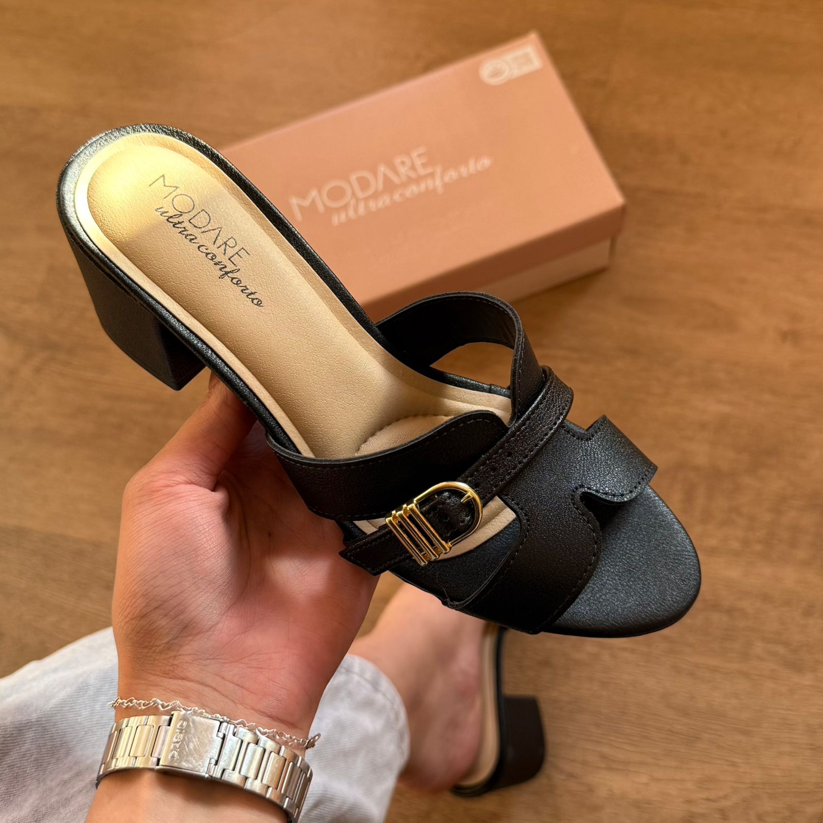 Sandália Modare Salto Bloco Baixo 7109.483