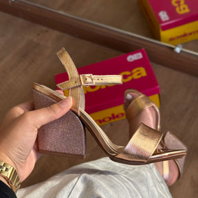 Sandália Moleca Glitter Metalizada 5222.968