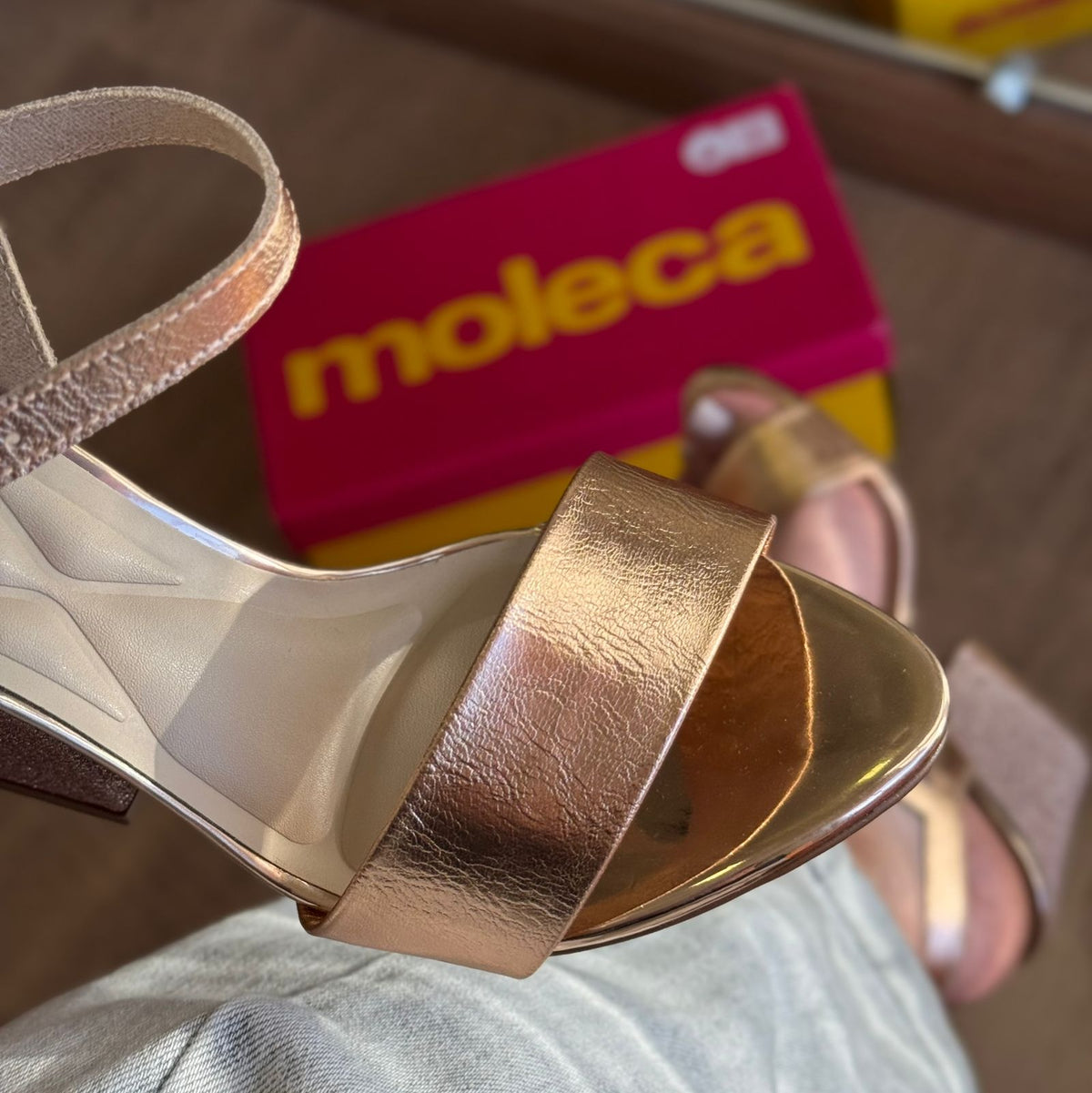 Sandália Moleca Glitter Metalizada 5222.968