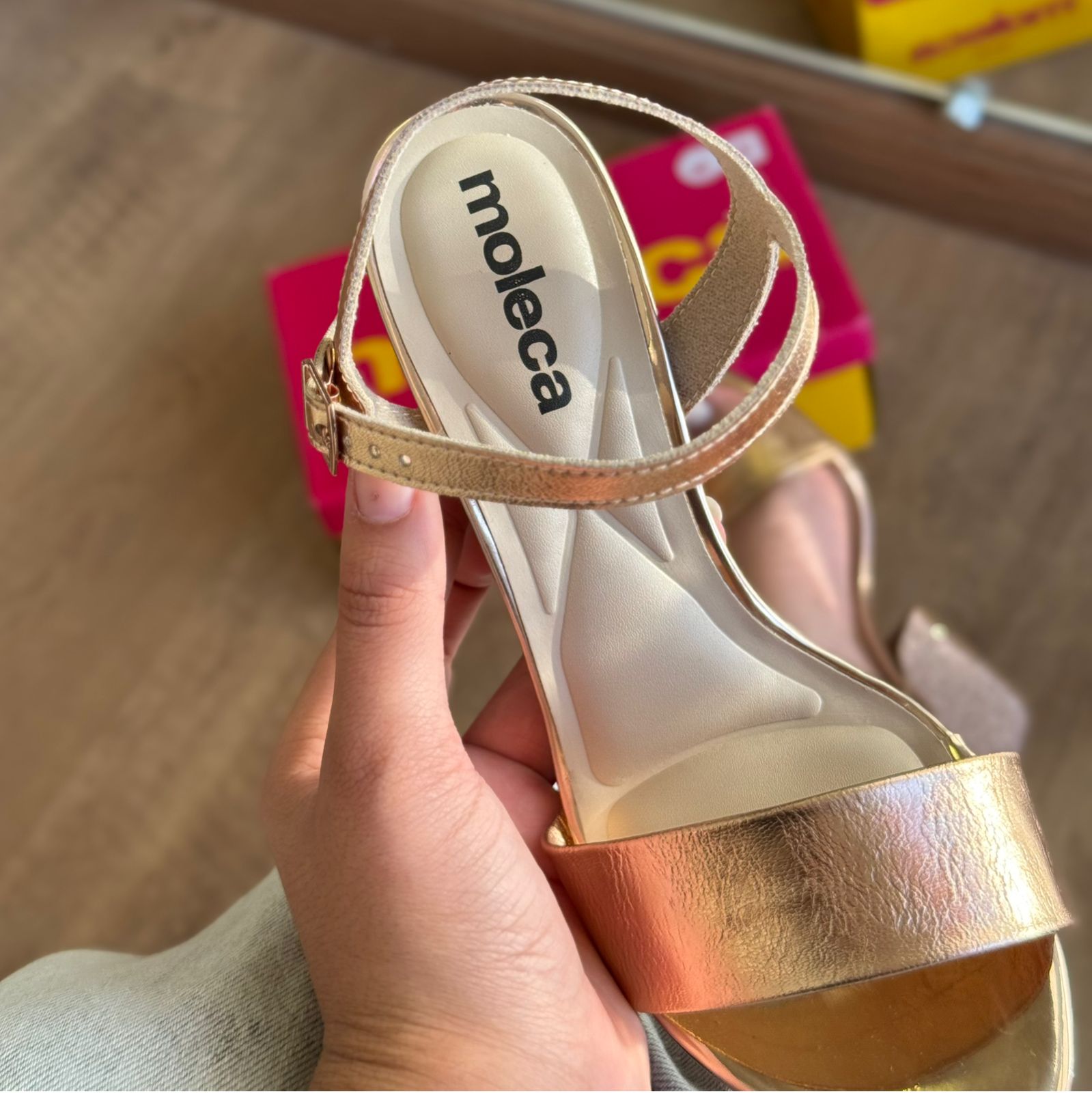 Sandália Moleca Glitter Metalizada 5222.968