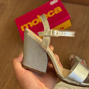Sandália Moleca Glitter Metalizada 5222.968