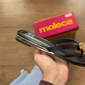 Sandália Moleca Rasteira Detalhe Circular na Tira 5559.102