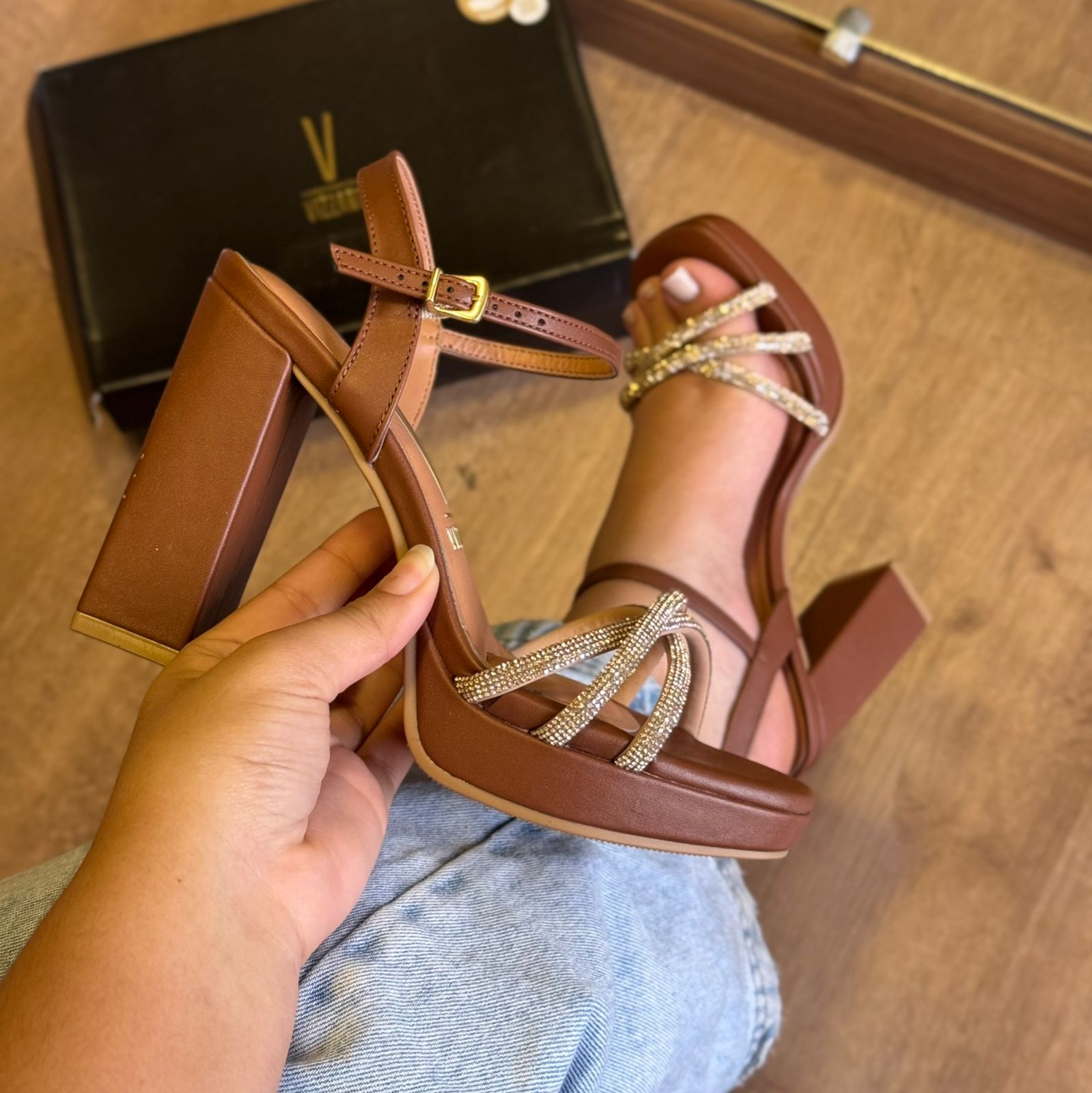 Sandália Salto Brilhante Vizzano 6551.105