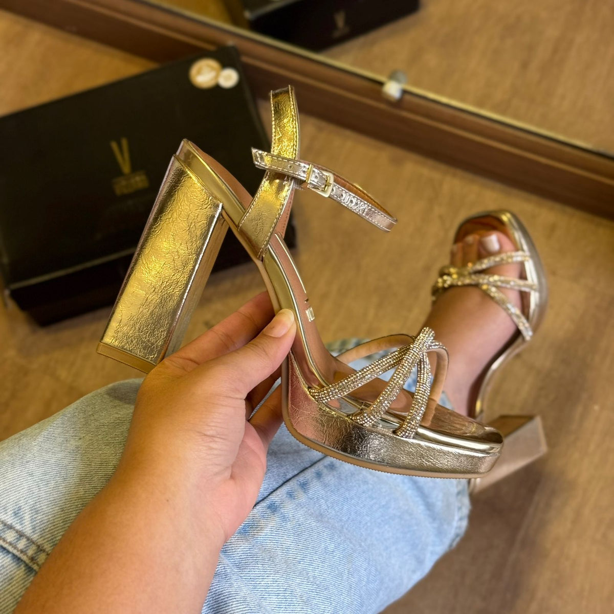 Sandália Salto Brilhante Vizzano 6551.105