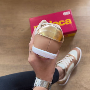 Tênis Moleca Quadrado Dourado 5827.105