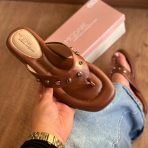 Sandália Modare Rasteirinha Detalhes Dourado 7212.104