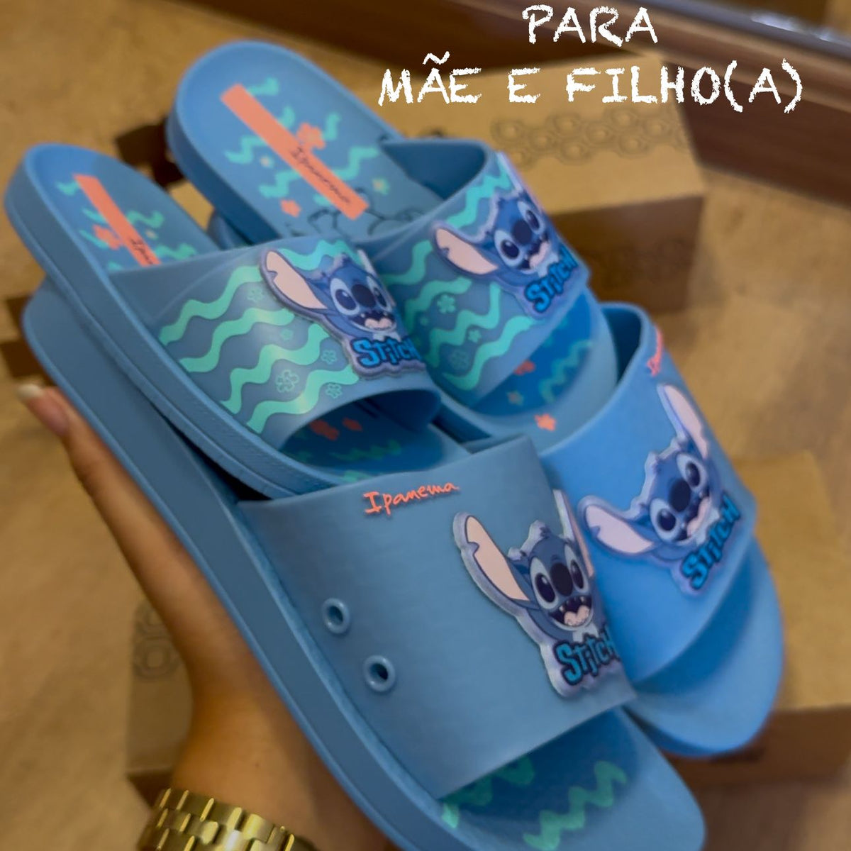 Sandália Slide Ipanema Disney Stitch