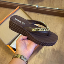 Sandália Beira Rio Corrente de Ouro  8561.103