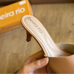 Sandália Mule Beira Rio Salto Fino Baixo 8308.1438