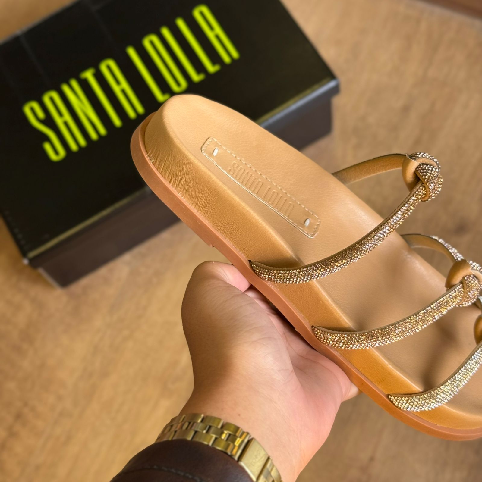 Sandália Santa Lolla Triplo Nó Prateado 089A.5267.0300