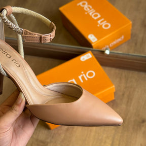 Scarpin Beira Rio Tornozelo Prateado 4122.1490