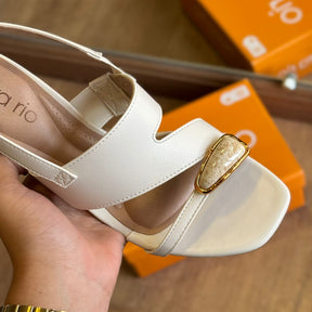 Salto Beira Rio Marfim Polido 8436.243