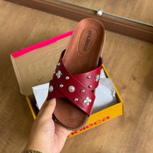 Sandália Papete Moleca em X Pedrarias 5500.112