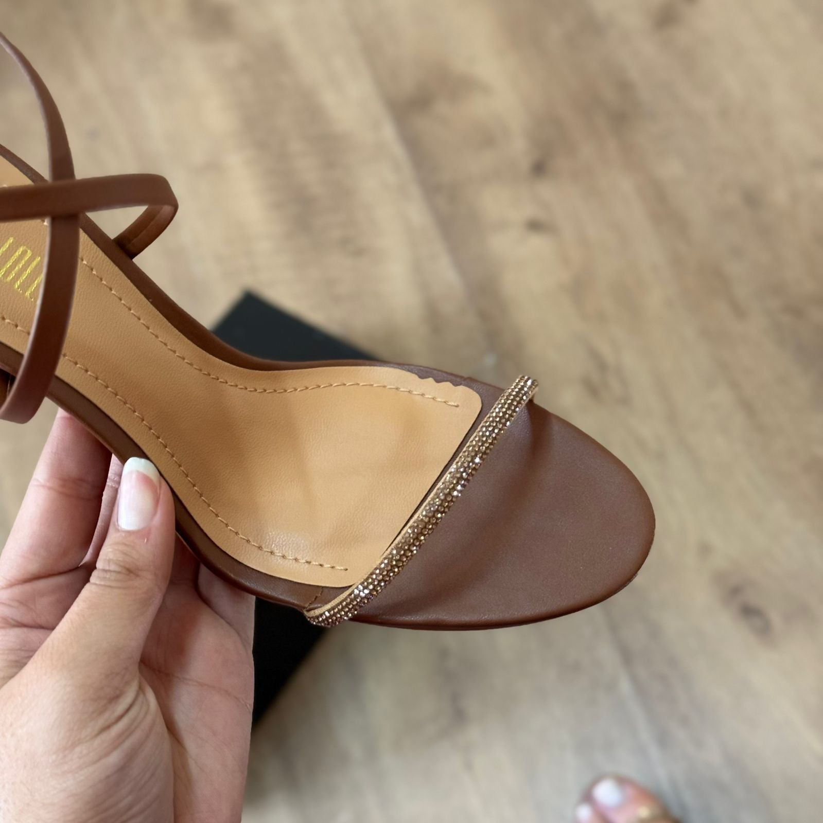 Sandalia Santa Lolla Napa Soft Brilho Salto Alto Fino 0110.4CEC.0300