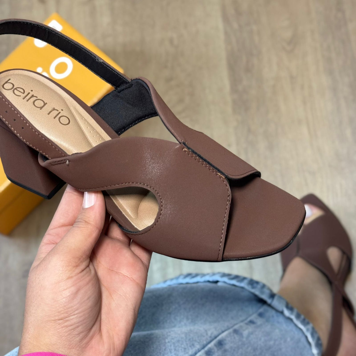 Sandália Beira Rio Slingback Nobuck 8436.238