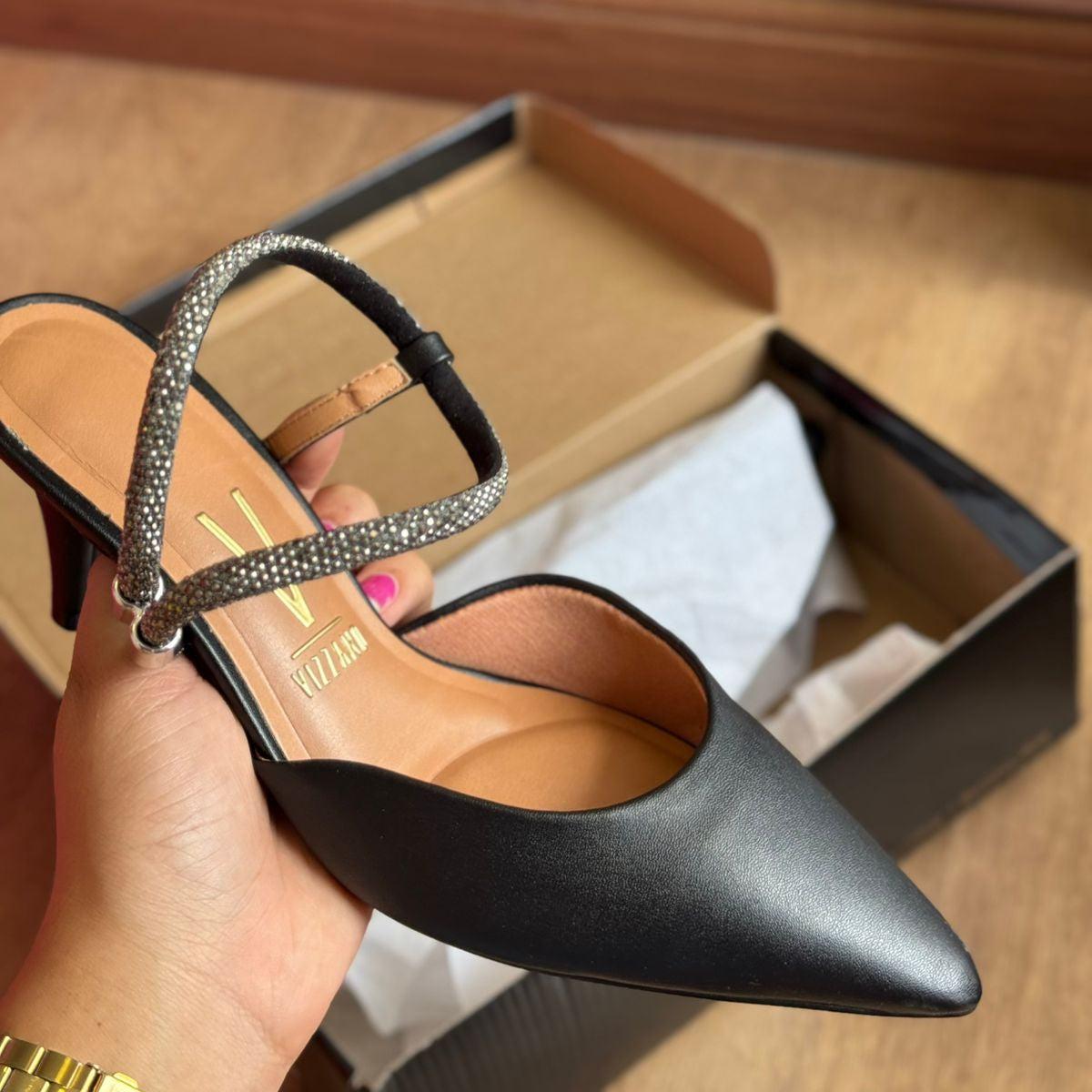 Scarpin Slingback Vizzano com Pedrarias 1185.1138