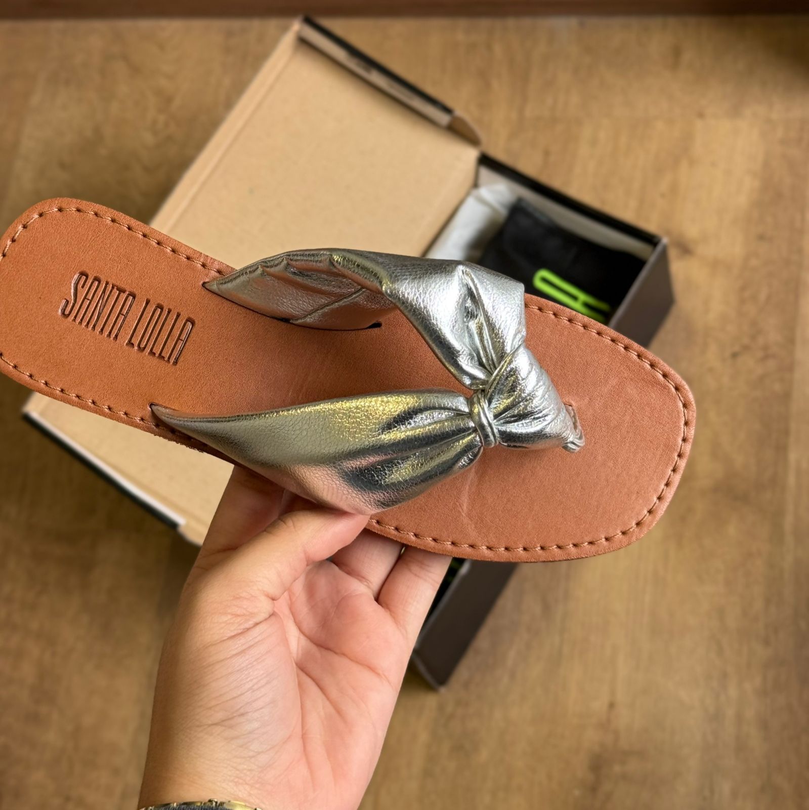 Rasteira Santa Lolla Ecoform Crinkle 0472.4C5F.02D8