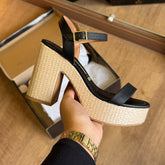 Salto Vizzano Bloco Pelica Trançado 6541.100.7286