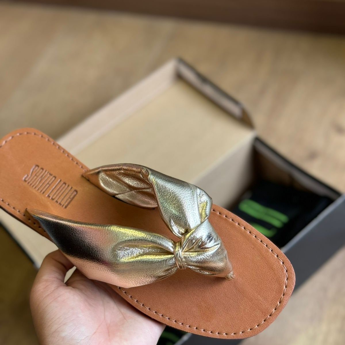 Rasteira Santa Lolla Ecoform Crinkle 0472.4C5F.02D8