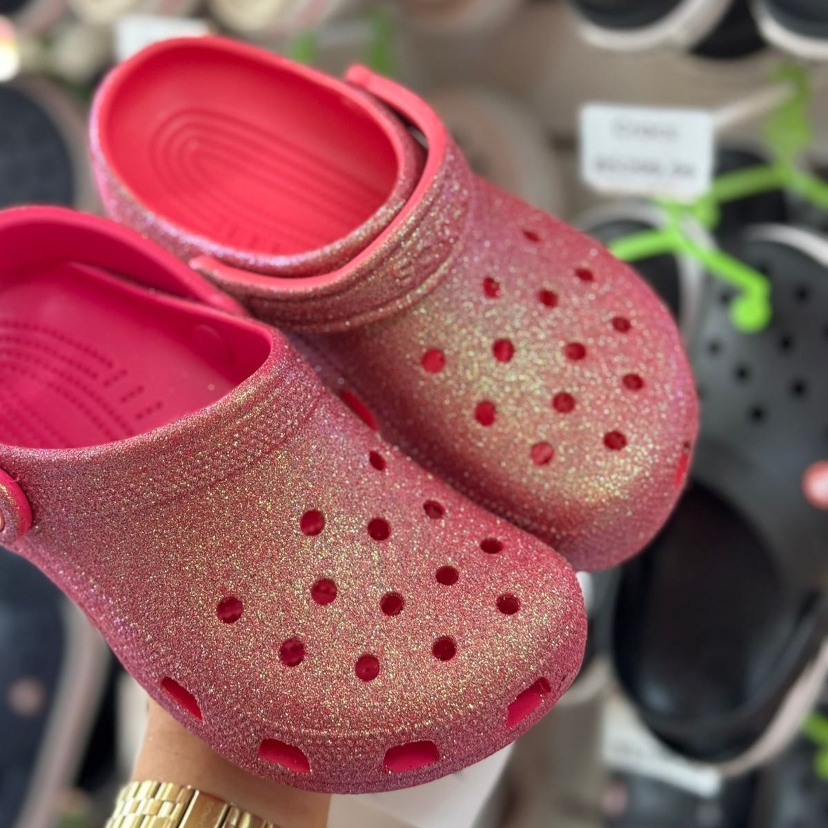 Crocs Classic Iridescent Glitter Clog