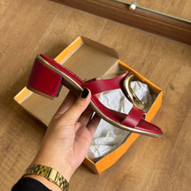 Sandália Beira Rio Salto Bloco Detalhe Circular Dourado 8379.257