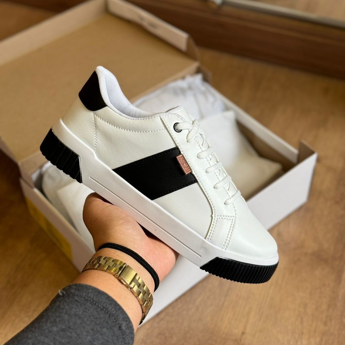 Tênis Ana Capri Sola Estruturada Listra Lateral C304830008