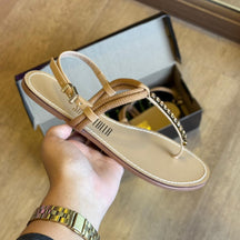 Rasteira Santa Lolla Salomé Cordão Pedraria 0550.4B03.02AE