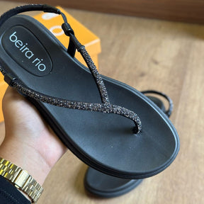 Sandália Beira Rio Tiras Finas Brilhosas 8513.114