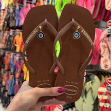 Havaianas Square + Pin Olho Grego Pendurado