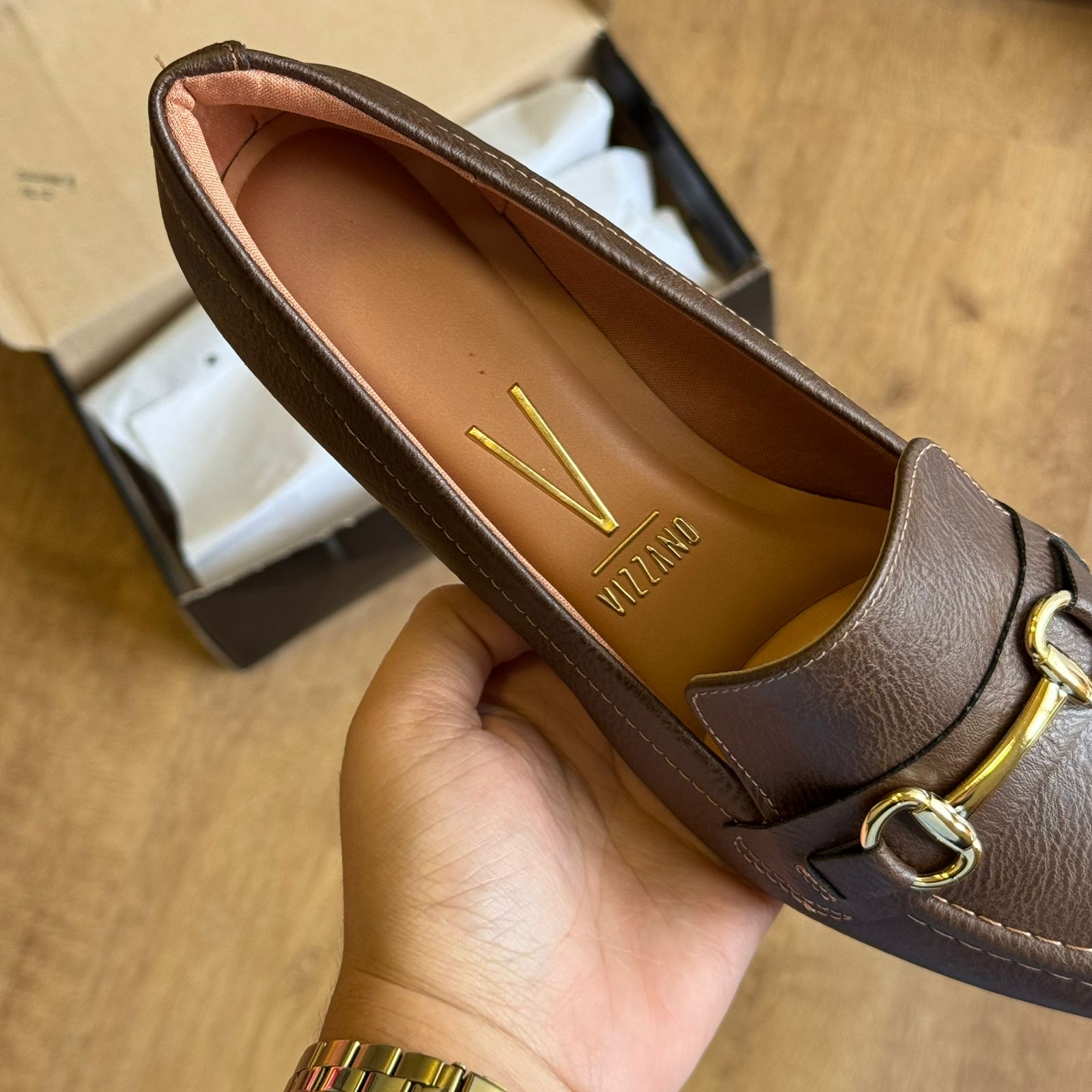 Mocassim Vizzano Detalhe Dourado Lisa 1351.106