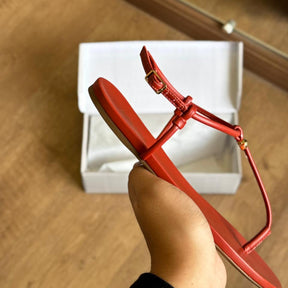 Sandália Arezzo Rasteira Slim Tiras Metal A032740144