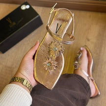 Sandália Vizzano Rasteira Detalhe de Flror 6553.205