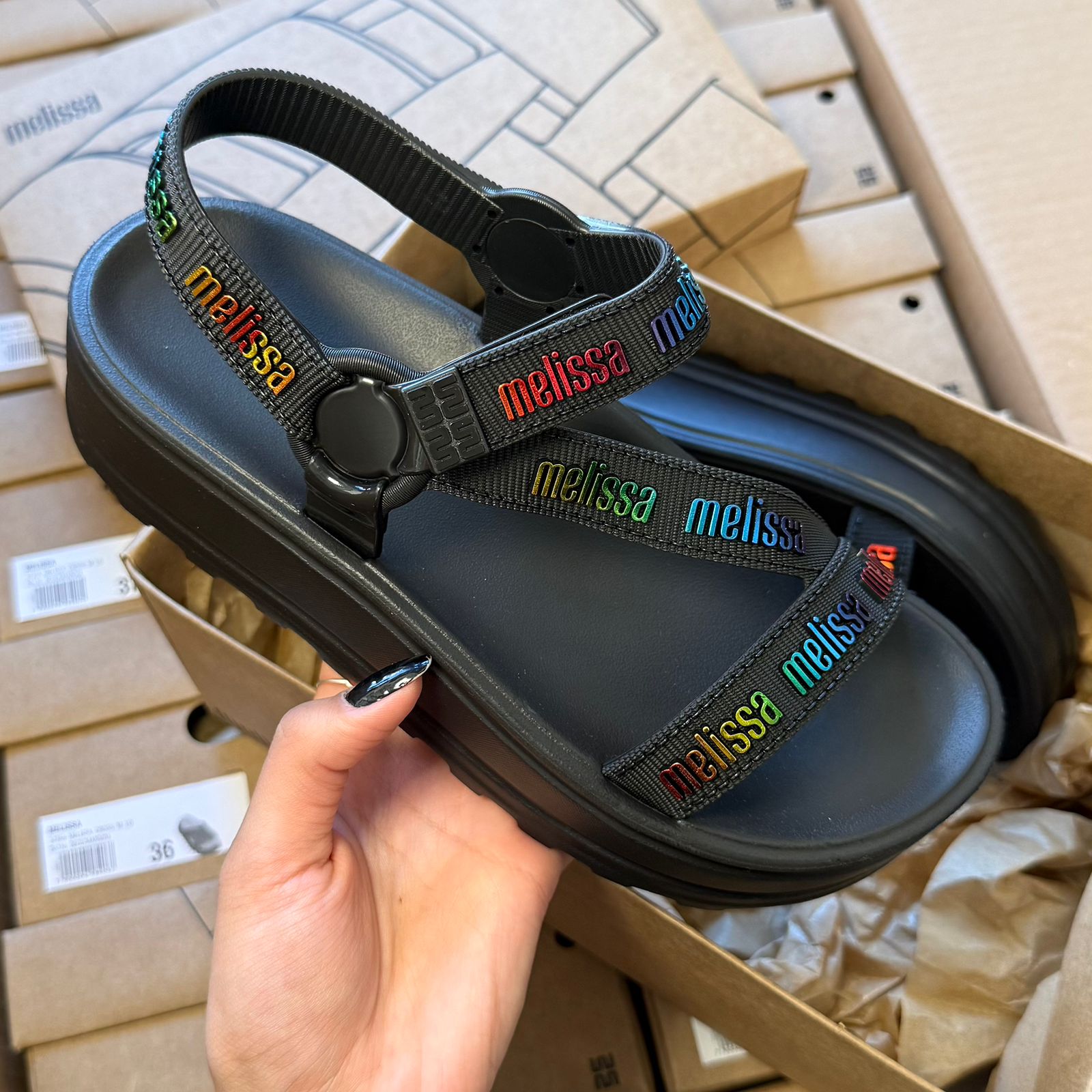 Sandália Melissa Stripes Platform M-Lover 37831