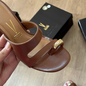 Salto Vizzano Bloco Detalhe Dourado no Dedo 6550.101