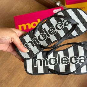 Chinelo de Dedo Moleca Listras 5552.300